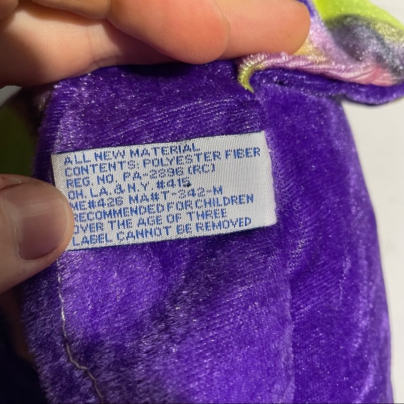 BJ Toy Co Sea Turtle Plush Stuffed Animal Purple Green 20” - Picture 4 of 4